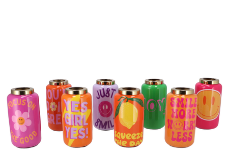 Judy Orange Mix Vase Positive Vibes Ass 9X9X16Cm