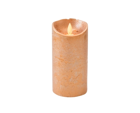 Kaars bew.vlam wax 15x7.5cm koper - afbeelding 3