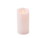 Kaars bew.vlam wax 15x7.5cm roze