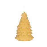 Kaars kerstboom 3d d9.5h20cm ivoor
