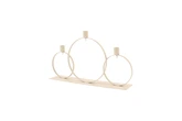 Kandelaar 3-ring + hook B 40 x H 25 cm woolwhite - afbeelding 1