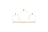 Kandelaar 3-ring + hook B 40 x H 25 cm woolwhite - afbeelding 2