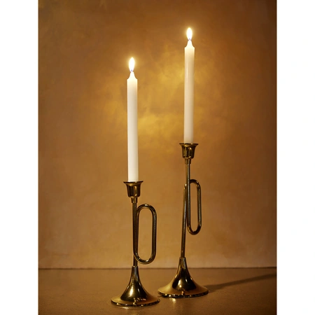 Kandelaar alu L12b12h34cm goud - afbeelding 2