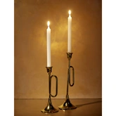 Kandelaar alu L12b12h34cm goud - afbeelding 2