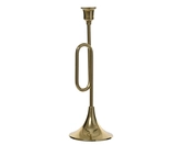Kandelaar alu L12b12h34cm goud - afbeelding 1