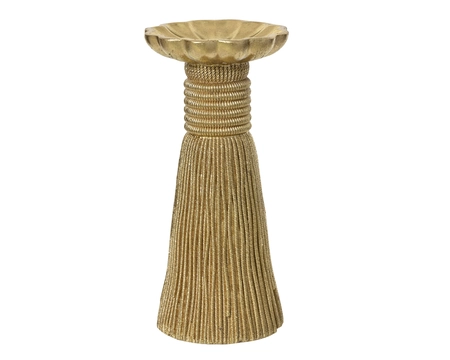 Kandelaar polyresin d10h20cm goud