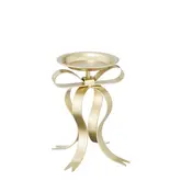 Kandelaar strik champagne - l17xb14xh20cm