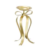 Kandelaar strik champagne - l17xb14xh28cm