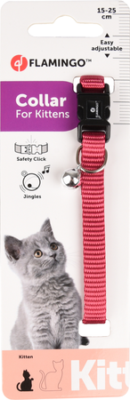 Kat Halsband voor kittens Ziggi Kersenrood 15-22cm 10mm - afbeelding 2
