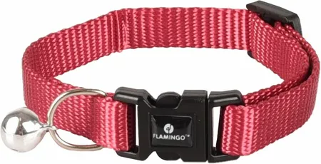 Kat Halsband voor kittens Ziggi Kersenrood 15-22cm 10mm - afbeelding 1
