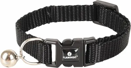 Kat Halsband voor kittens Ziggi Zwart 15-22cm 10mm - afbeelding 1