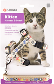 Kat Harnas met looplijn voor kittens Topo Wit 15-22cm 20-30cm 12 - afbeelding 2