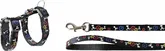 Kat Harnas met looplijn voor kittens Topo Zwart 15-22cm 20-30cm - afbeelding 1