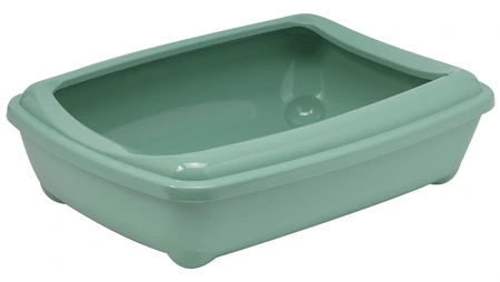 Kattenbak Pl.met rand Mint green 50cm