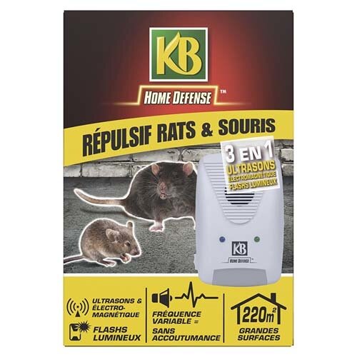 KB Home Defense répulsif rats et souris éléctromagnétique