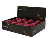 Kerstbal foam d8cm donker roze a3 - afbeelding 3