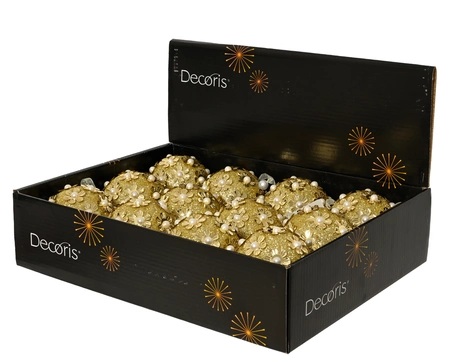 Kerstbal foam d8cm goud - afbeelding 2