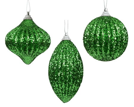 Kerstbal foam d8cm jolly groen a3 - afbeelding 1
