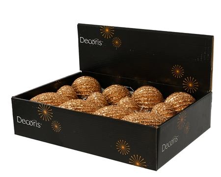 Kerstbal foam d8cm karamel bruin a3 - afbeelding 2