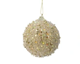 kerstbal foam d8cm licht goud - afbeelding 1