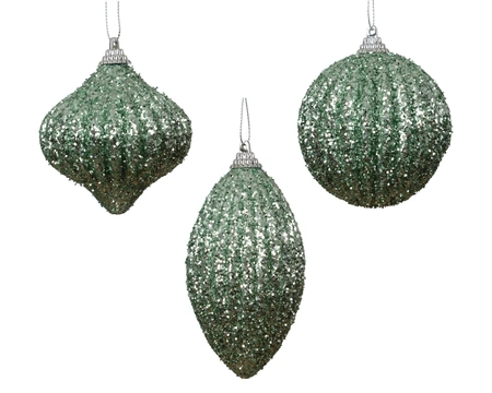 Kerstbal foam d8cm mintgroen a3 - afbeelding 1
