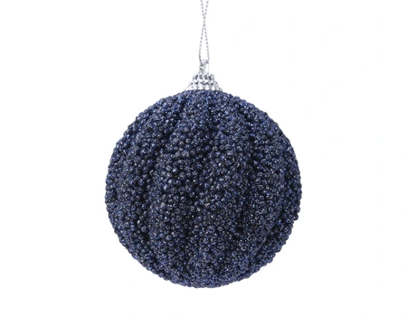 kerstbal foam d8cm nachtblauw - afbeelding 1
