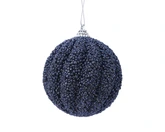 kerstbal foam d8cm nachtblauw - afbeelding 1