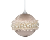 Kerstbal foam d8cm parel - afbeelding 1