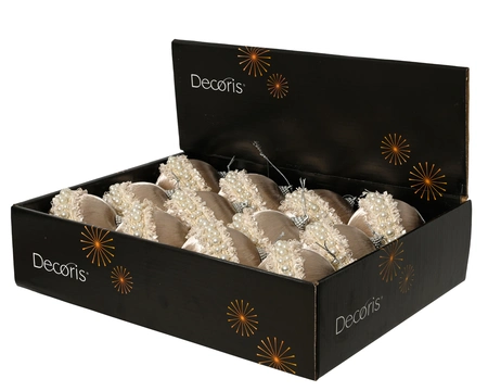 Kerstbal foam d8cm parel - afbeelding 2