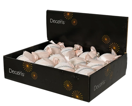 Kerstbal foam d8cm parel - afbeelding 2