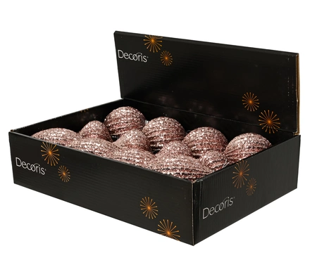 Kerstbal foam d8cm poederroze a3 - afbeelding 3