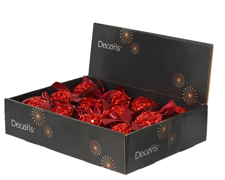 Kerstbal foam d8cm rood - afbeelding 2