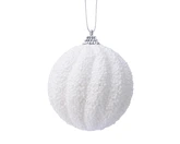 kerstbal foam d8cm winterwit - afbeelding 1