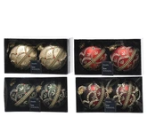 Kerstbal glas d10cm a4 - afbeelding 1