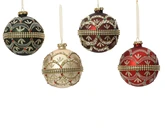 Kerstbal glas d10cm a4 - afbeelding 2
