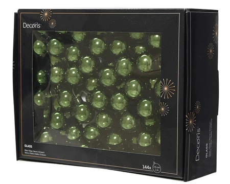 Kerstbal glas d2.5cm dengrn 12st - afbeelding 1