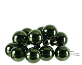 Kerstbal glas d2.5cm dengrn 12st - afbeelding 2