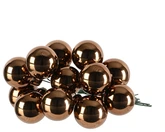 Kerstbal glas d2.5cm espresso 12st - afbeelding 3