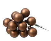 Kerstbal glas d2.5cm espresso 12st - afbeelding 2