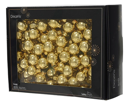 Kerstbal glas d2.5cm goud 12st - afbeelding 1