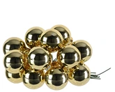 Kerstbal glas d2.5cm goud 12st - afbeelding 2