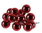 Kerstbal glas d2.5cm kerstrood 12st - afbeelding 3