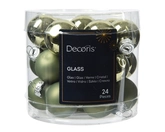 Decoris kerstbal gemaakt van glas rosemary green 2,5 cm - afbeelding 1