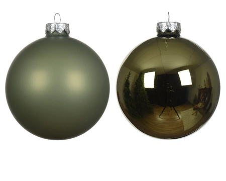 Decoris kerstbal gemaakt van glas rosemary green 2,5 cm - afbeelding 2