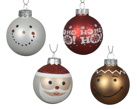 Kerstbal glas d4.5cm a4 - afbeelding 1