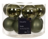 Decoris kerstbal van glas rosemary green 5 cm - afbeelding 1