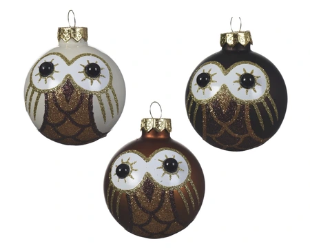 Kerstbal glas d6cm a3 - afbeelding 1