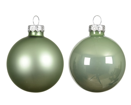 kerstbal glas d6cm grn 10st - afbeelding 2