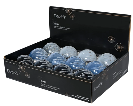 Kerstbal glas d8cm a3 - afbeelding 2