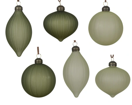 Kerstbal glas d8cm a6 - afbeelding 1